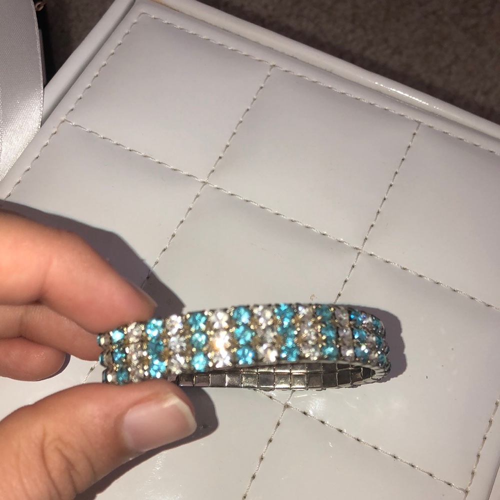 Baby blue diamond bracelet